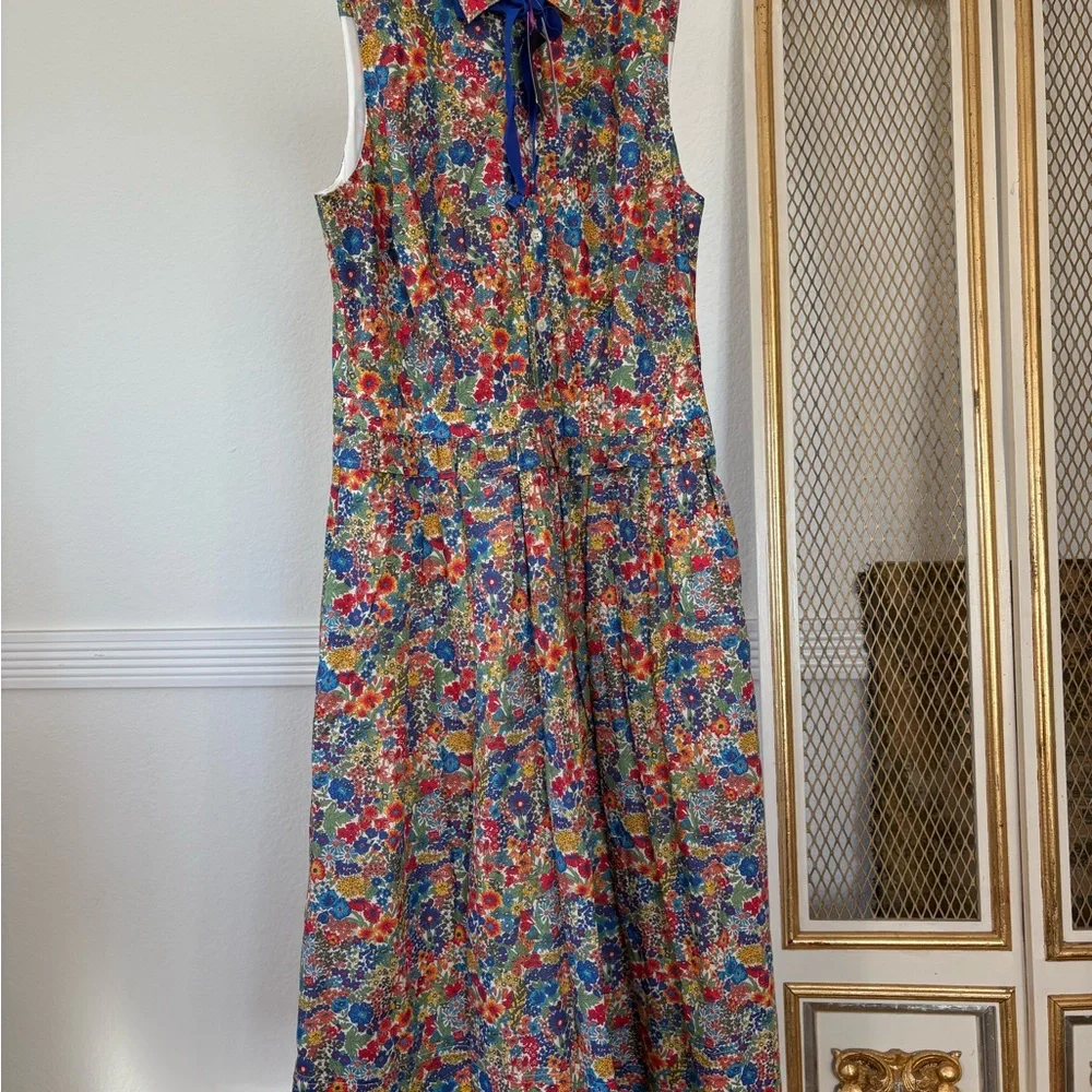 J.Crew Collection Tall Floral Belted Sheath Dress – Size 10 Tall - Picture 1 of 11